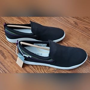 Women's Vionic Marshall Black Slip on Canvas Sneakers